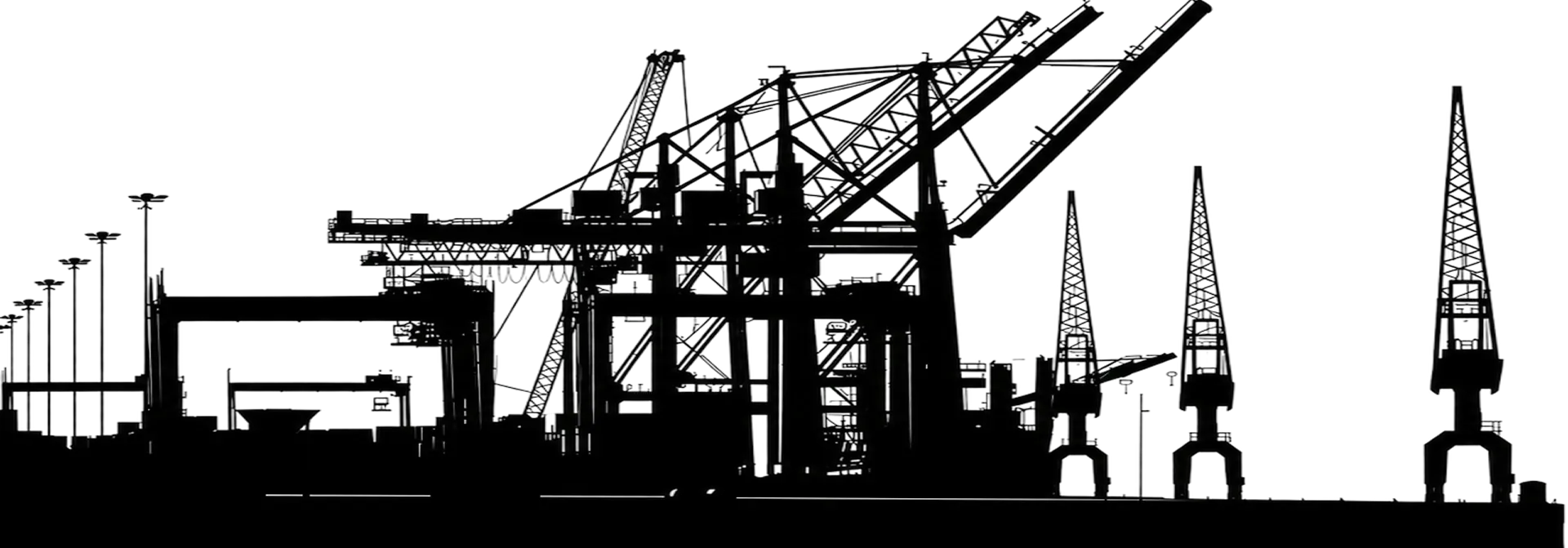 Port cranes at a terminal berth