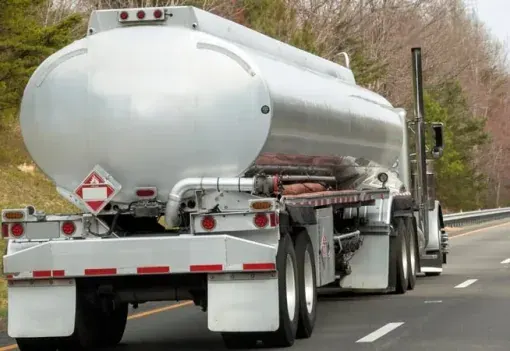 Fuel tanker on the highway