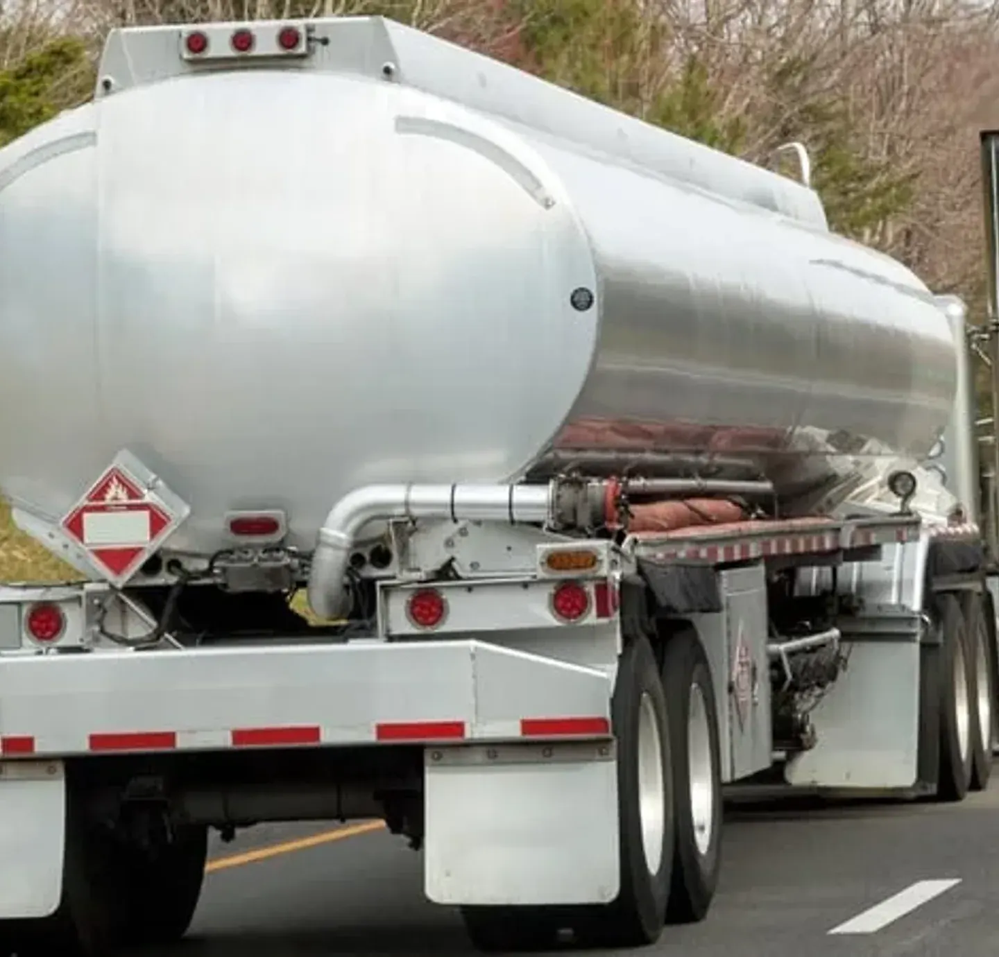 Fuel tanker on the highway